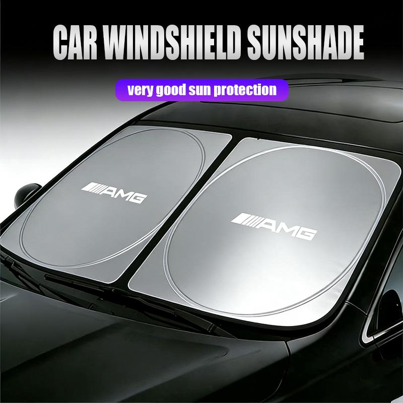 Car Windshield Sunshade Sun Protector Cover Keychain For Mercedes Benz AMG Smart Fortwo 451 450 453 EQ Forfour Coupe Cabrio 451
