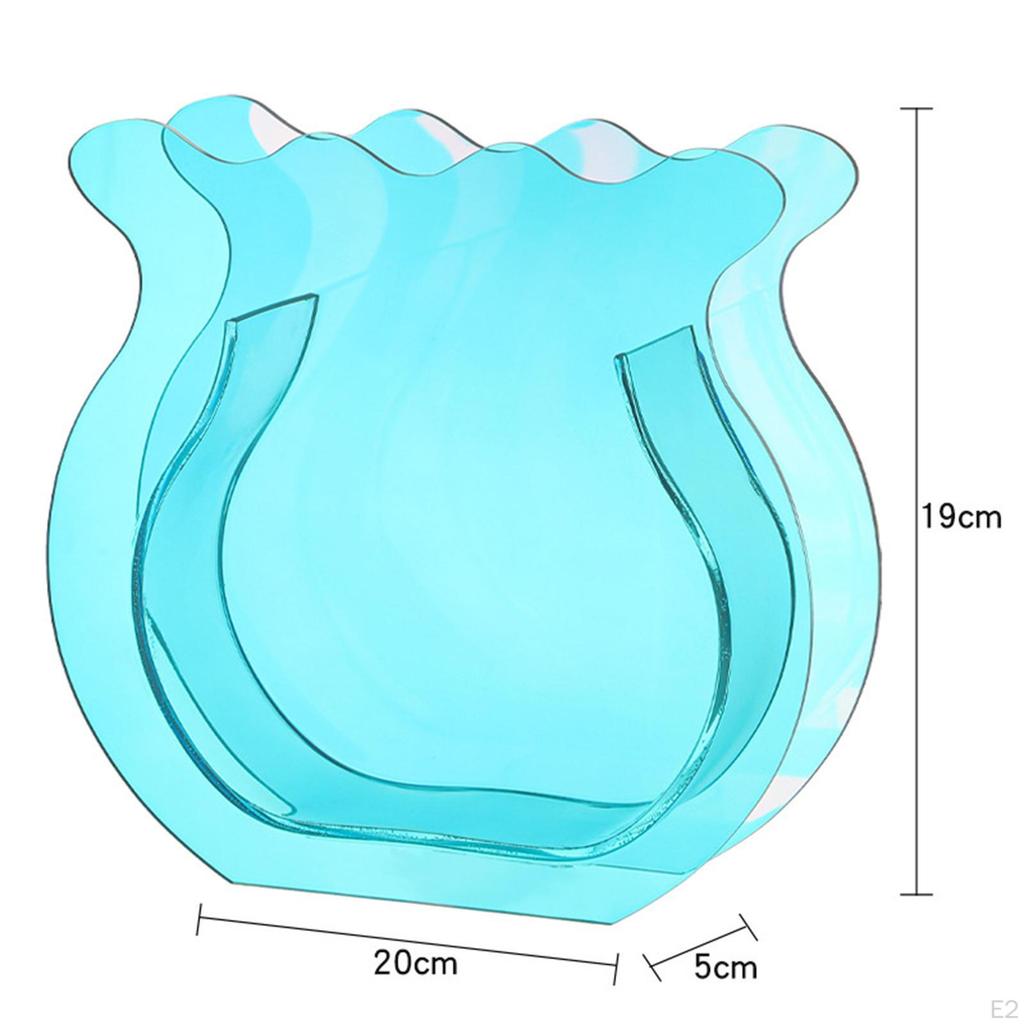 Acrylic Flower Vase Decorative Art Vases Bouquet Holder Contemporary Floral Container Table