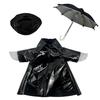 1 Set Porch Goose Outfit Lawn Goose Raincoat Hat And Umbrella Waterproof Goose Costume Rain Jacket for 23 Inch Goose Statue Summer Outdoor Garden