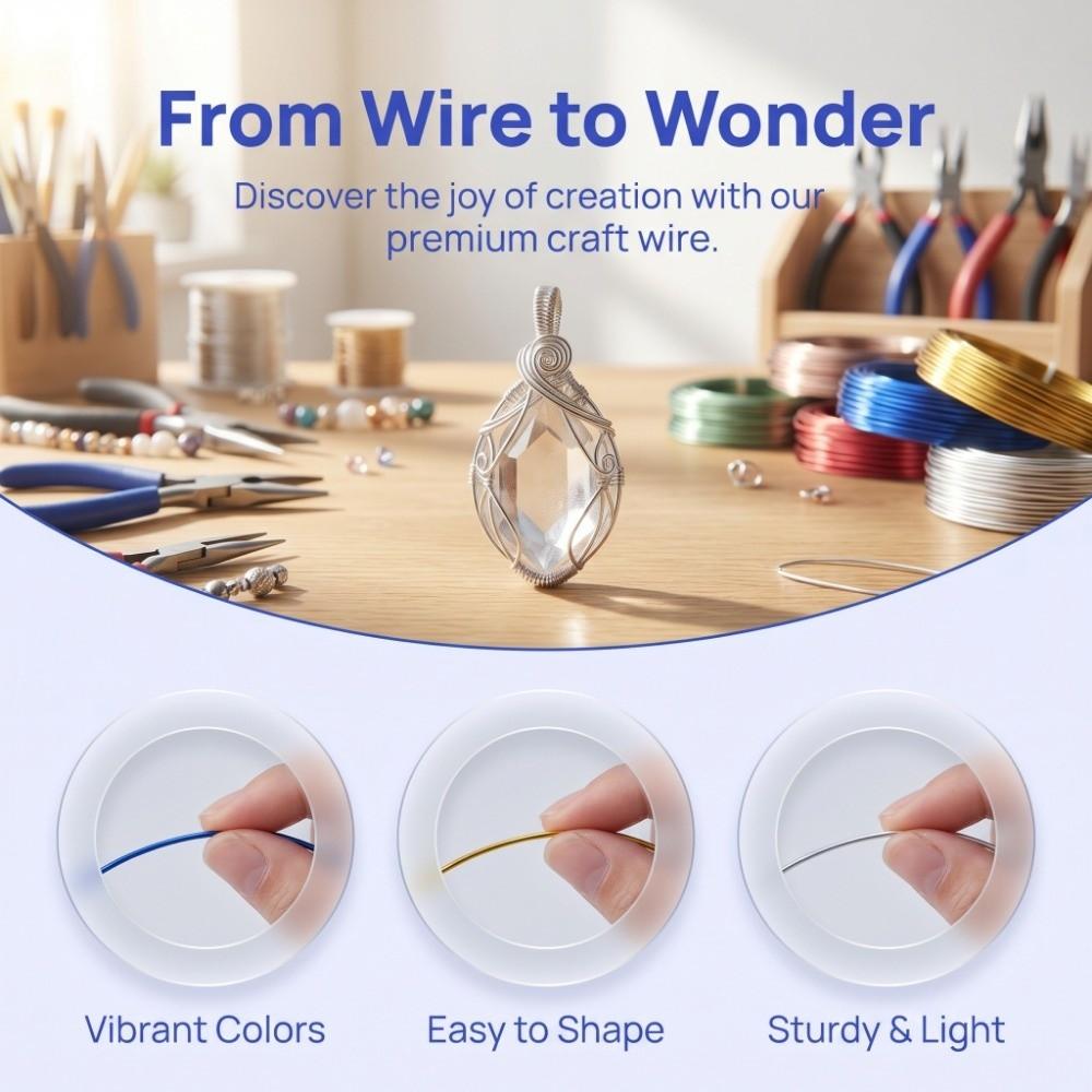10Pcs 1mm Diameter Flexible Floral Wire Non-Elastic Jewelry Beading Wire  Gardening Tree Shaping