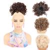 Synthetic Curly Hair Updos Chignon Afro Puff Ponytail Hair Extension Drawstring Hair Bun Hairpieces For Black Women