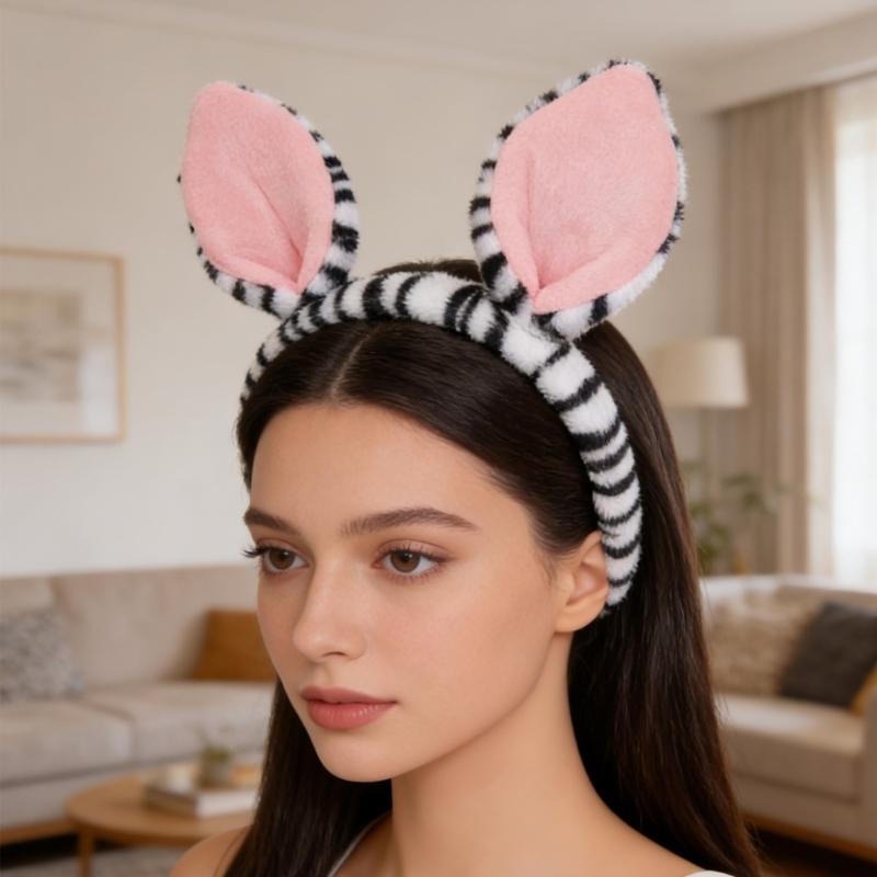 Pferdeohr-Stirnbänder Weicher Stoff Haaraccessoire Für Damen Herren Kinder Verstellbar Bequeme Passform Tägliche Nutzung Partykostüm