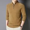 Men's 100% Wool Half-Zip Turtleneck Sweater