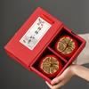 Persimmon tea can Dehua ceramic portable sealed jar moisture-proof tea can creative souvenir wedding happy jar