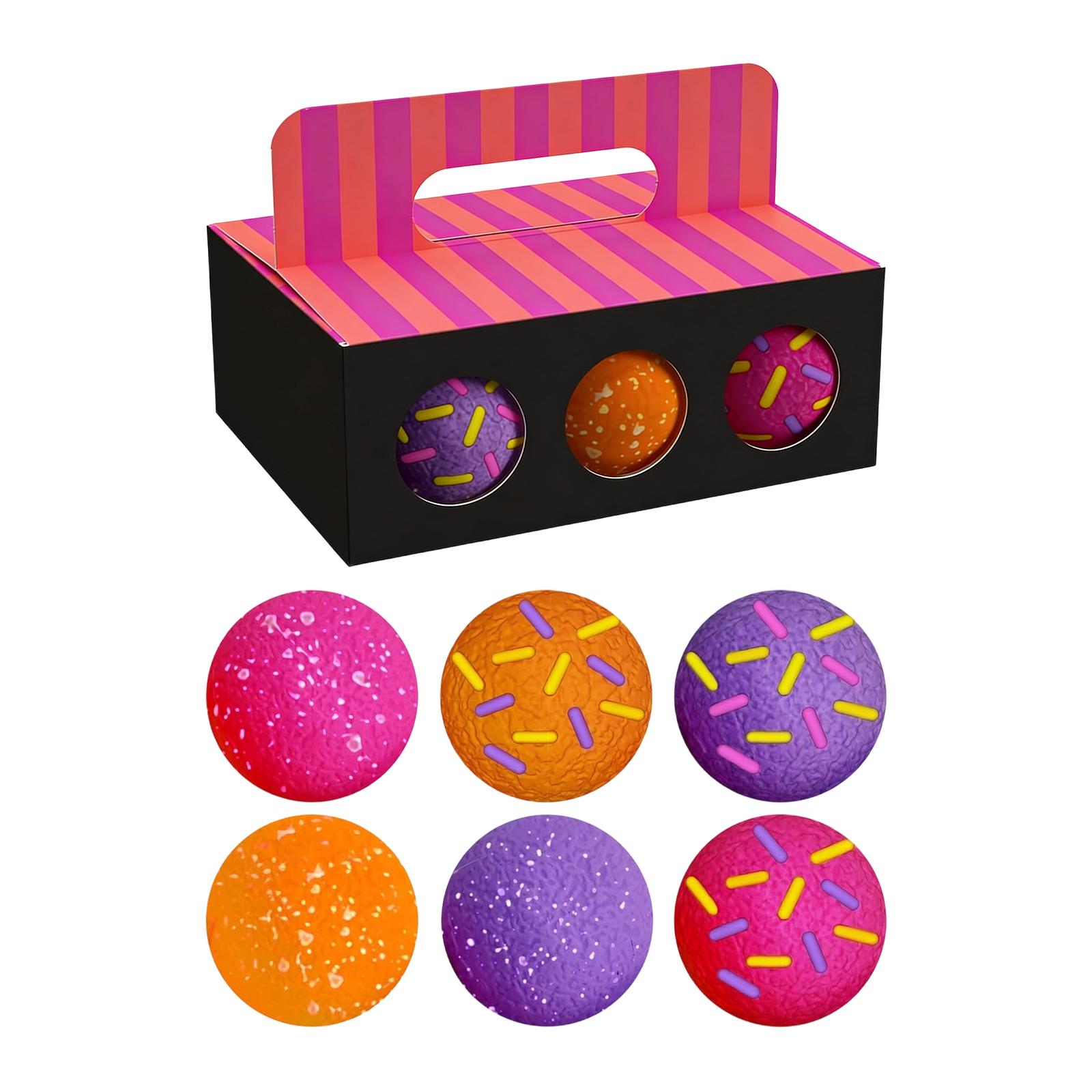 

Stress Relief Squeeze Toy Set for Hands Exercise and Sensory Play Assorted Shapes with Sprinkles Pattern for Office and Home Use One Size