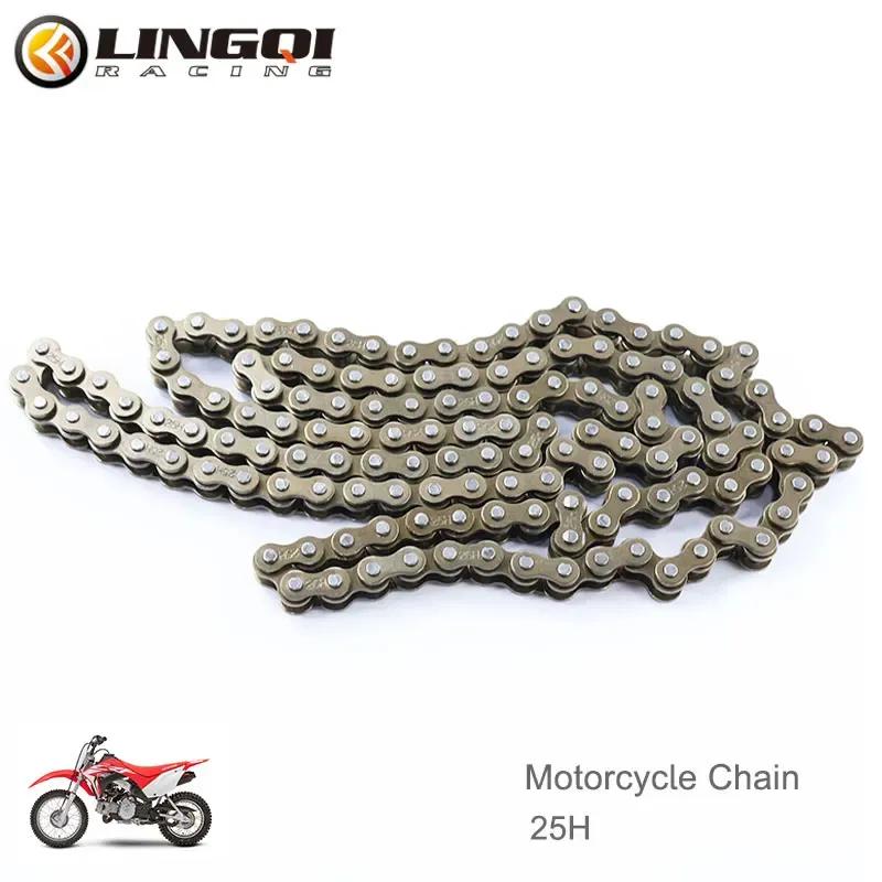 LINGQI 25H Chains Scooter Bike Transmission Drive Chain 94 96 98 120 124 138 168L For Pit Dirt Bike Mini Moto Electroc Vehicle