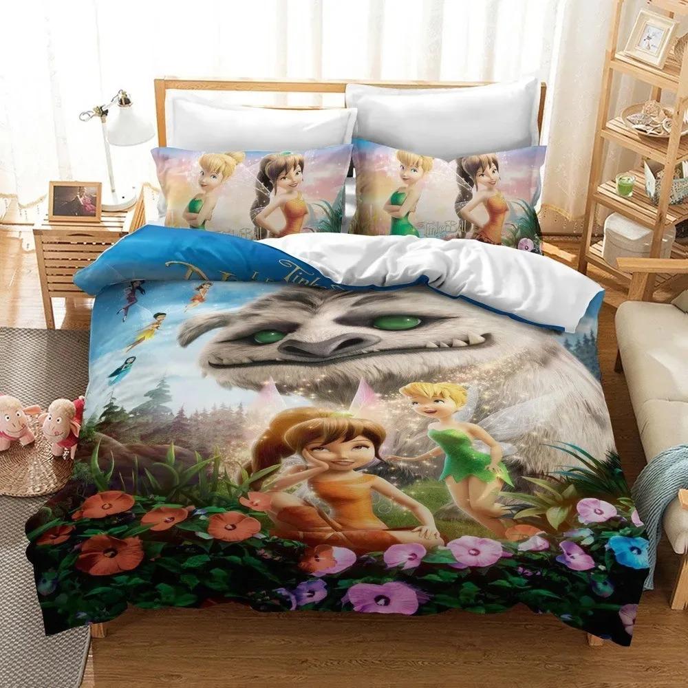 Quilt Set, Tinker Bell Duvet Cover, Pillowcase,  Bedding Set for Boys and Girls, Home Bedroom Duvet Cover 175x220cm