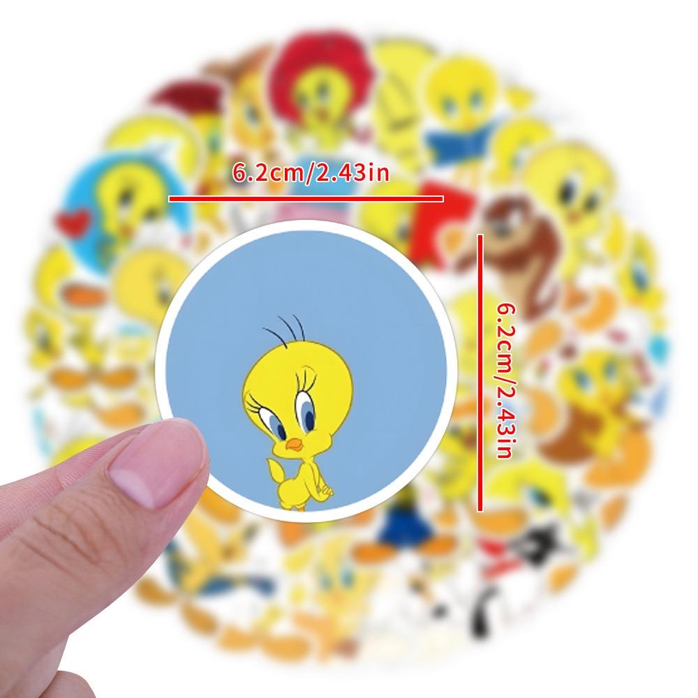 56Pcs Kawaii Tweety Bird Stickers Suitcase Water Cup Stationery Mobile Phone Car Laptop Refrigerator Decoration Diy Decals