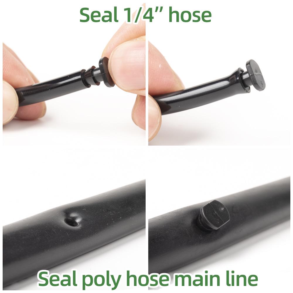 4/7mm Barbed Tube End Plug for Irrigation - Top-Mounted Micro-Spray Capillary Accessory for PE Pipe Repair