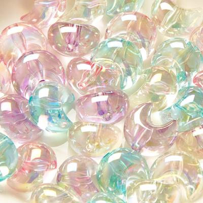 Ev Parti Malzemeleri Bilezik Kolye Aksesuarları Şeffaf El Yapımı 5 Adet Ay'dan Buz Boncukları DIY Malzemeleri Akrilik