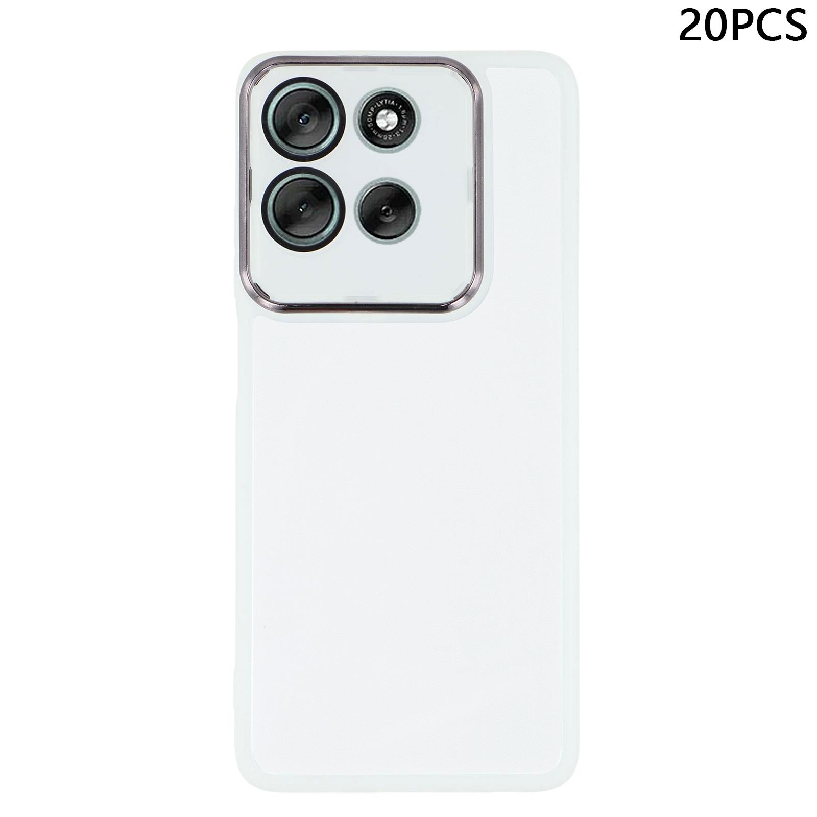 

Bulk Purchasing 20Pcs For Motorola Moto G86 5G Case Electroplated Camera Frame TPU Phone Cover Precise Cutouts Transparent White