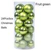 24pcs 3cm Christmas Balls Xmas Tree Ornaments Gold Red Green Christmas Hanging Ball Tree Decorations Navidad New Year Home Decor