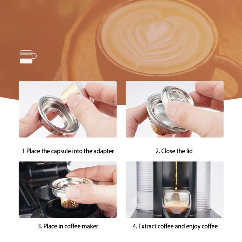 Reusable Stainless Steel G Cup Small Capsules Conversion Filter Adapter for Vertuo Next Machine for Espresso Coffee