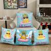 Fruit Pineapple Summer Element Digital Printing Pillow Cover Short Plush Suitable Living Room Bedrooms Sofas Throw Cushion Cover