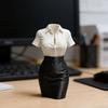 Statue de buste féminin Imprimée en 3D Figurine de buste professionnelle Art du corps humain Vase Porte-pinceaux de maquillage Stylo pour Décoration de bureau à domicile