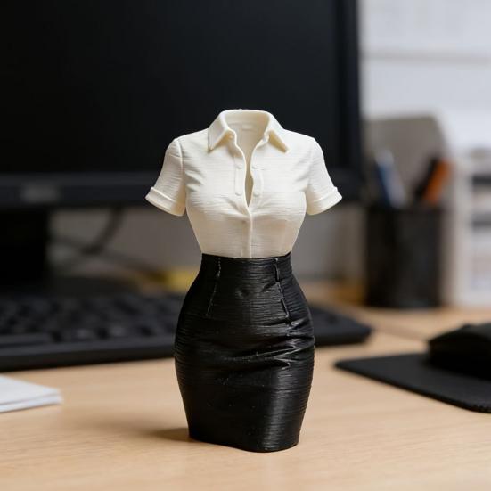 Statue de buste féminin Imprimée en 3D Figurine de buste professionnelle Art du corps humain Vase Porte-pinceaux de maquillage Stylo pour Décoration de bureau à domicile