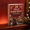 Holiday Party Favors 2D Acrylic French Bulldog Christmas Advent Calendar Surprising Box Ornament Pendants Set Cute Xmas Countdown Hanging Charms for
