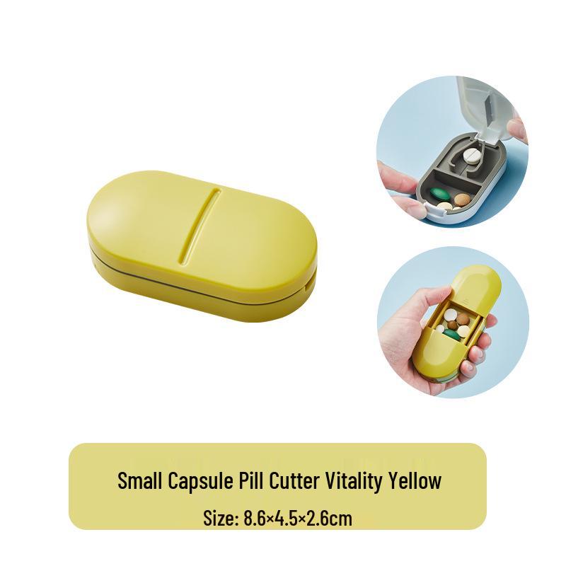 

Portable Pill Splitter & Cutter - Compact Weekly Dispenser