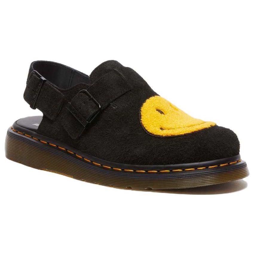 Dr. Martens Jorge Smiley® Suede Round Toe Lace-Up Casual Shoes Men Casual Shoes Black 31391005