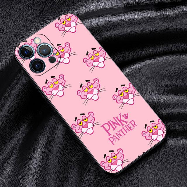 

Милый чехол с розовой пантерой для Apple iPhone 14 11 13 Pro Max 7 8 Plus 12 Mini XR X SE XS 6 6S 5 5S 7 + 8 + задняя крышка из ТПУ, чехол для телефона iPhone 5 5S SE