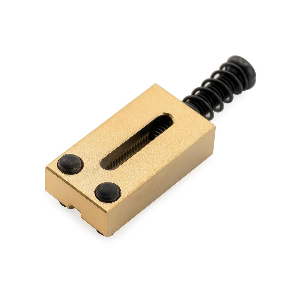 Musiclily Ultra Modern Style Brass Saddles for Electric Gold of 10.5mm Strat/Telecaster Guitars, (Set 6)