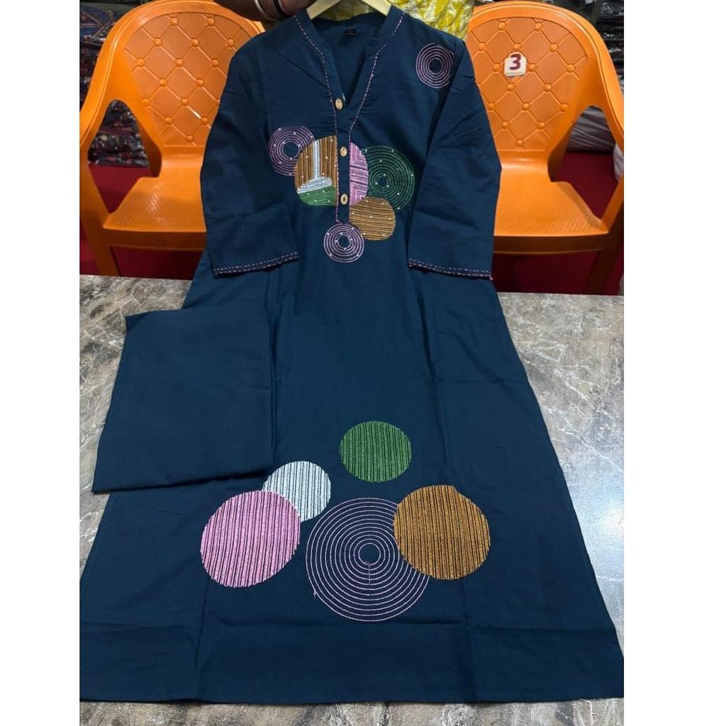 Set Cord Damă Designer de Petrecere Kurti Indian Bollywood Top Tunică Kurta Set Pantaloni Rochie