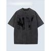 Męska Koszulka Vintage New York City - Ciężka, Miękka, Oddychająca, z Nadrukiem Retro Skyline NYC, Luźny Krój, Wypłowiały Szary, Koszulka Streetwear
