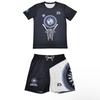 2026 New Anti-Abrasion Wrestling Training Suit, Black and White Short-Sleeve Shorts, Men's Jiu-Jitsu and Free Fighting Set