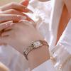 Square Vintage Gold Watch for Women Stainless Steel Bracelet Business Quartz Women's Wristwatch Waterproof Daily Dress Clock NEW