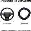 Bling Car Steering Wheel Cover, 15 Inch Rhinestones Soft Leather Elastic Steering Wheel Protector, Sparkly Crystal Diamond For Women Girls, Car