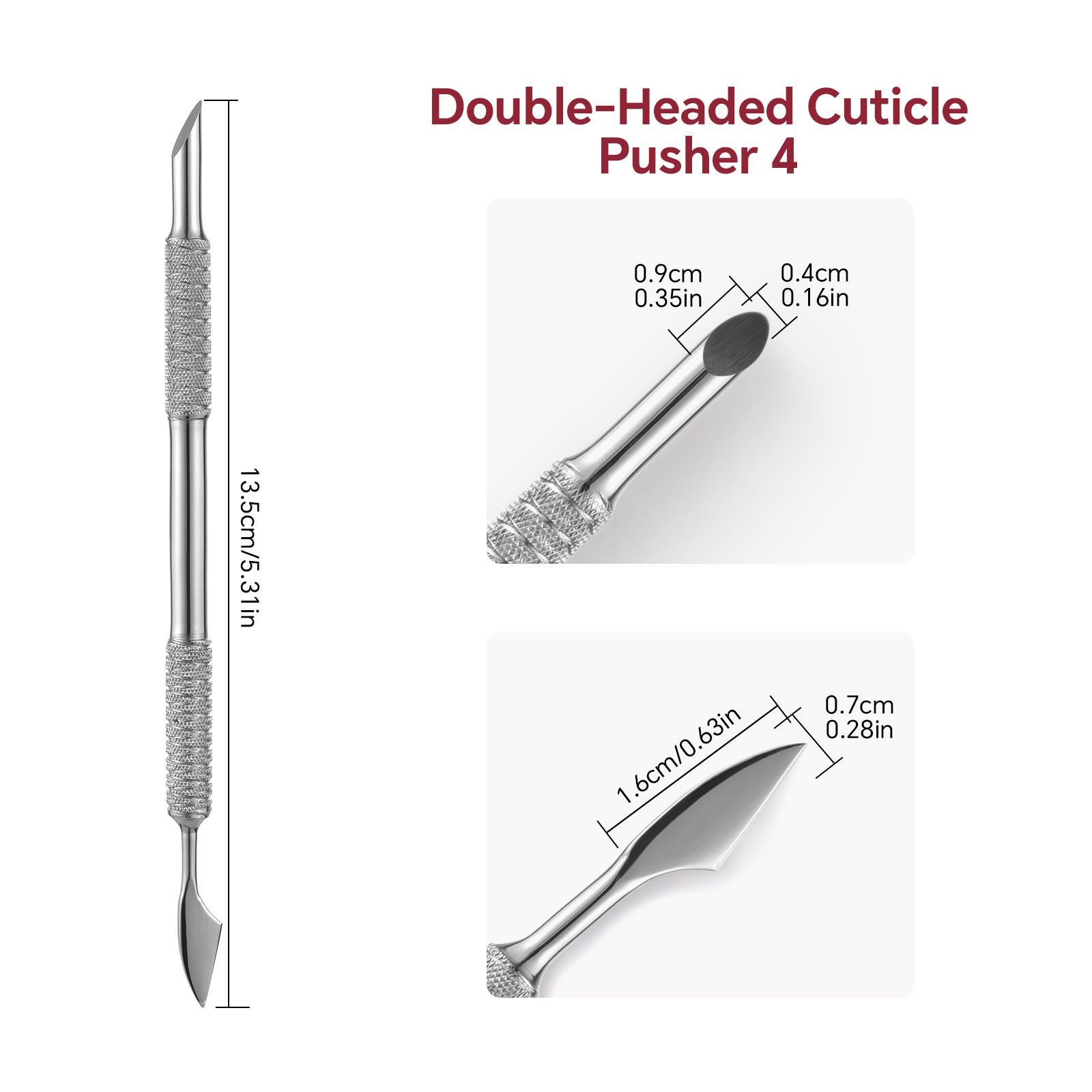 

Двусторонний Толкатель для кутикулы из нержавеющей стали, 1 шт., средство для удаления омертвевшей кожи для педикюра, маникюра, очиститель для ногтей, инструмент для ухода