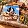 Decorative Office Supplies Guinea Pig Calendar 2027 12-Month Cute Pet Wall Planner with Spiral