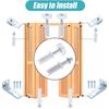 Kit Binario per Porta a Soffietto, 2 Set Kit di Riparazione Ferramenta per Porte a Soffietto Parti di Ricambio per Porte Pieghevoli Include Perno Superiore Inferiore, Staffa