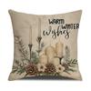 Christmas Decoration Pillow Cover Indoor Home Seat Cushion Bedroom Bedside Pillow Cover Linen Pillow