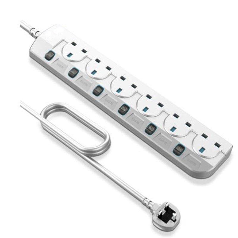 British 13A Power Strip with Independent Switches and UK/HK Sockets