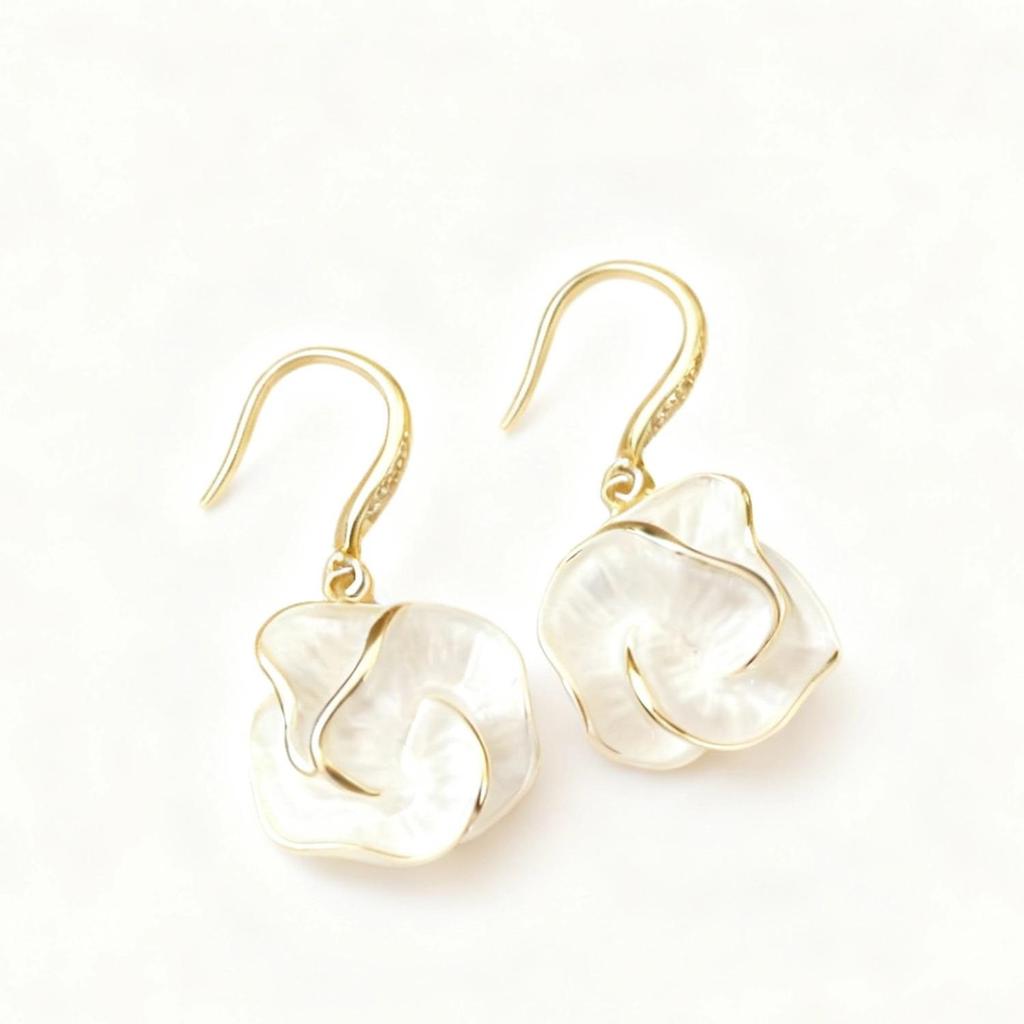 Meiji Women's 2025 Tassel Flower & Pearl Seashell Luxury Dangle Earrings