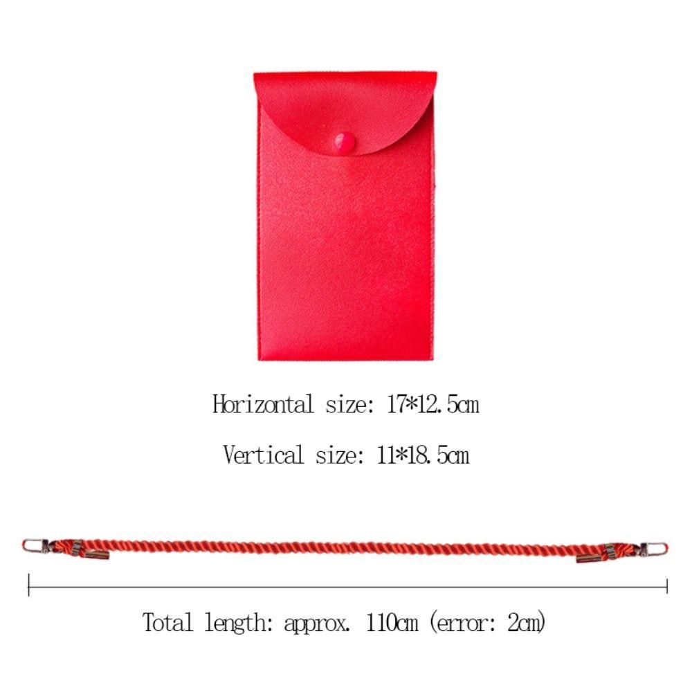 Geldbeutel Glücksgeldtaschen Verstellbar Neujahrsgeldumschlag Geschenk Crossbody Roter Umschlag Kind