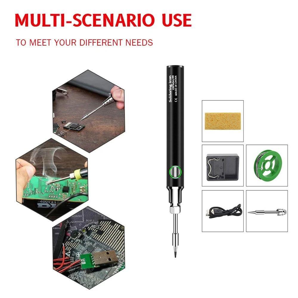 3 Temperature Settings USB Soldering Iron Cordless Burning Wire Pen  Electronic Repair