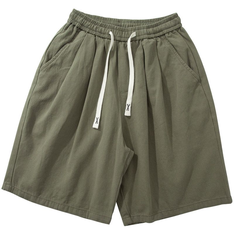 Trendy Japanese Style Drawstring Minimalist Easiest for Match Casual Shorts