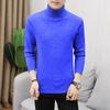 Sheath Slim Fit Men Sweater Knitted Pullovers Turtleneck Jumpers Solid Long Sleeve Slim Fit Basics Casual Standard Wool