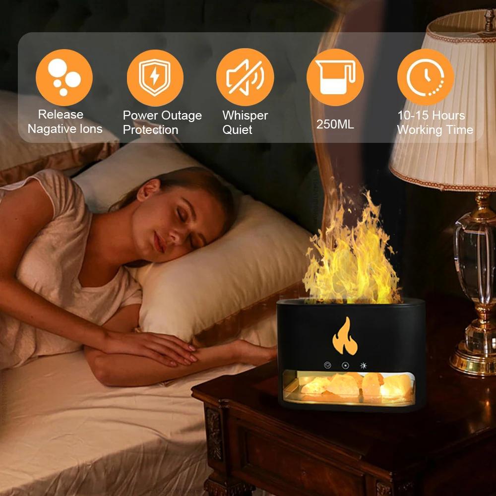 NEW Flame Air Humidifier Essential Oil Diffuser Aromatherapy Mist Maker USB Desktop LED Fire Flame Humidifier Office 2025