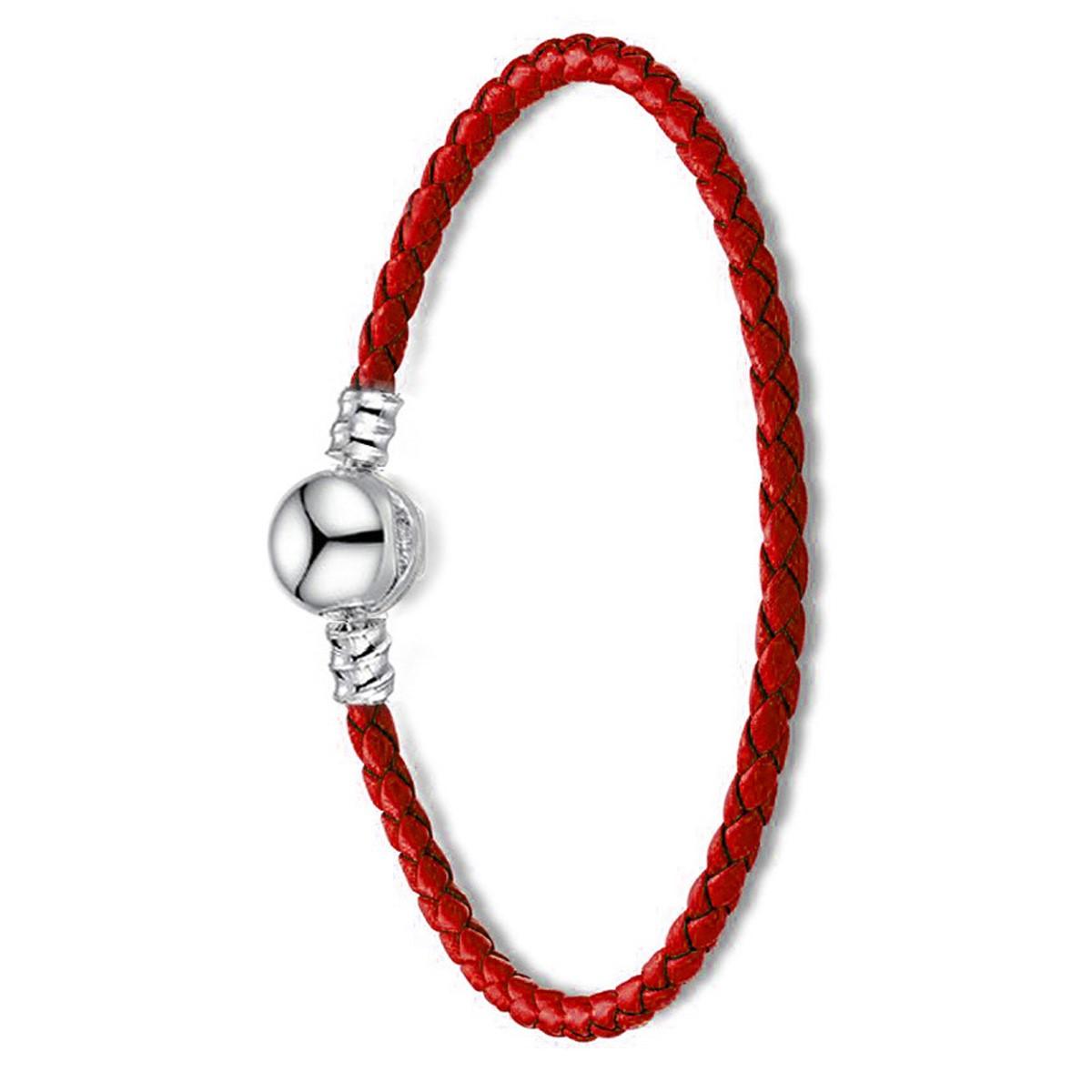 

1PC Silvery Buckle Charms Leather PU Bracelet Women s Style 20cm Rope Basic Chain Bracelet Fit DIY Jewelry
