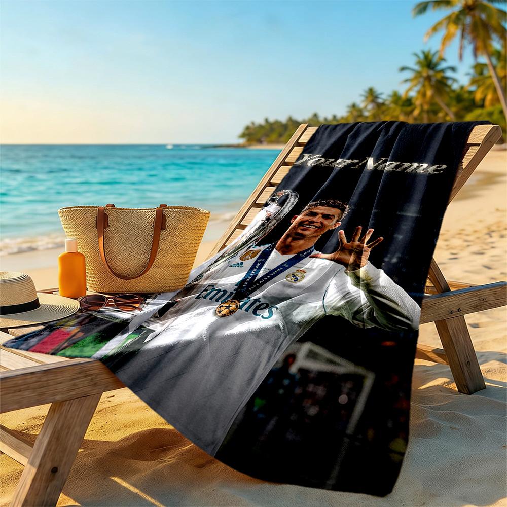 Cristiano Ronaldo Customized Name Beach Towel Soft Durable Quick-Dry