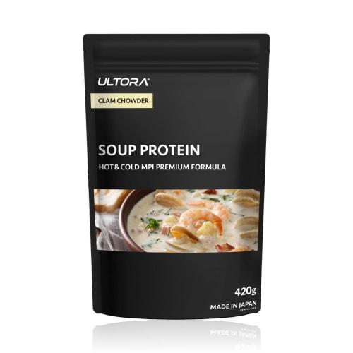 

ULTORA Soup Protein 420g, No Artificial Sweeteners, Made in Japan, Easy to Prepare, Just Add Hot Water, 30-Day Supply (Clam Chowder)