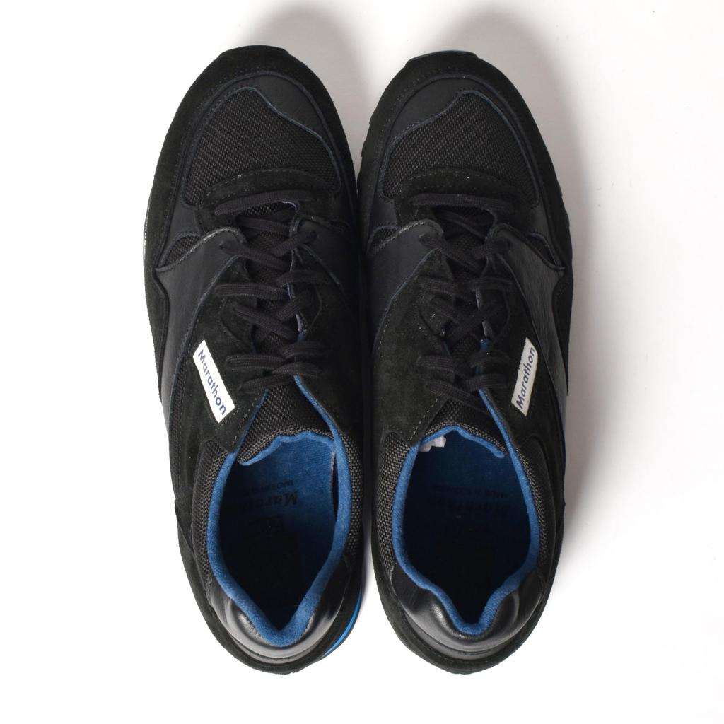 ZDA Sneakers Marathon Handmade In Retro Military Sizes [2400FSL] Sole, Slovakia, Shoes, Suede, Leather, Nylon, Black/Black, 23.5cm-24.0cm