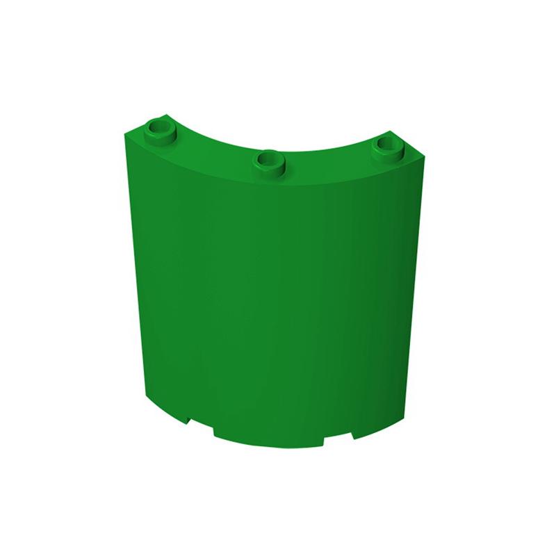 BRICKE Guest Brick Building Blocks: 4x4x6 Curved Wall Panel, Compatible with Lego 30562/46361 Small Particle Blocks