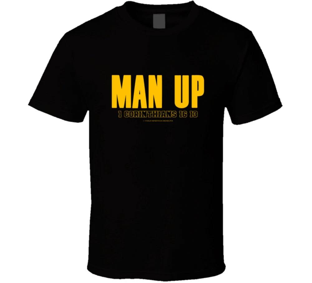 

Man Up 1 Corinthians 16 13 Christian Med God Gift Jesus Bible T Shirt 3XL