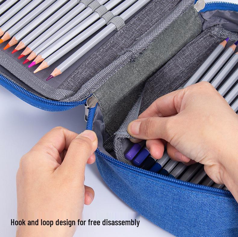 Large Capacity Multi-color Oxford Student Pencil Case & Stationery Box