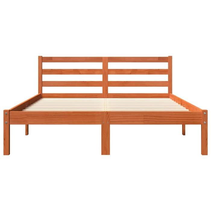 Maison Exclusive - Cadre de lit Brun cire 120 x 190 cm Solid Pine Wood, Plywood