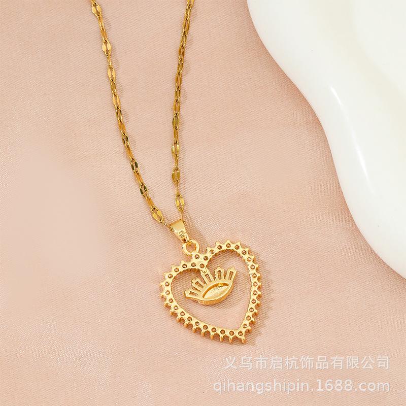Wind Light Luxury Love Necklace Female Personality Versatile Temperament Demon'S Eye Clavicle Chain